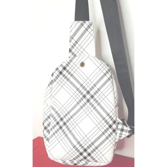 Kuchen & Bag 1980 Convertible Crossbody Purse Belt Bag Black White Vintage - Picture 4 of 9